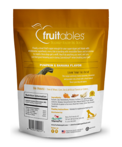 fruitables pumpkin & banana mix dog treats (8x7 oz)