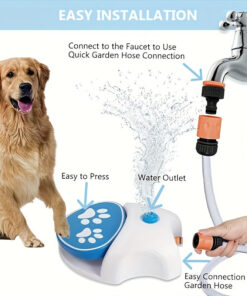 pet step on outdoor water fountain toy