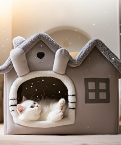 classic soft cat house bed for small pets