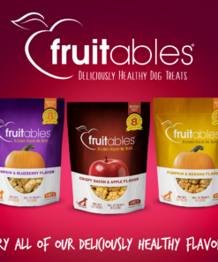 fruitables pumpkin & cranberry mix dog treats (8x7 oz)