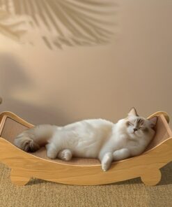 space saving wooden cat scratcher tower for cats