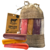 flavored large yak cheese (3 pack) in hand woven bag