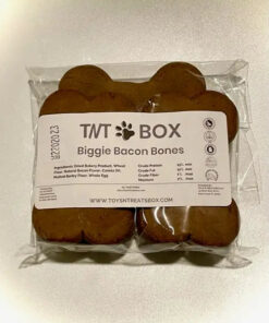 biggie bacon bones dog treats all natural oven baked