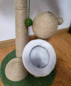 coconut tree cat scratching post with ball toy