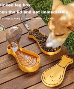 portable pet water bottle outdoor feeder dual purpose drinking travel use