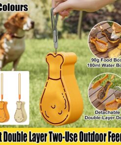 portable pet water bottle outdoor feeder dual purpose drinking travel use