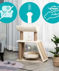 cadru de catarat pisici, bej