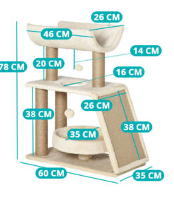 cadru de catarat pisici, bej