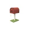 mailbox red climbing frame cat tree