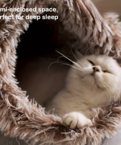 donut plush cat bed cozy cradle nest