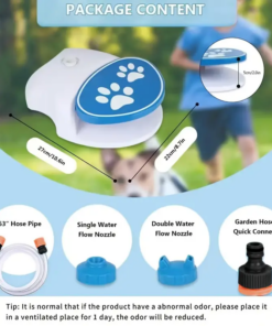 pet step on outdoor water fountain toy